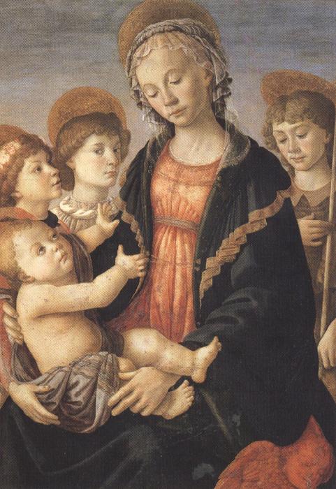 Sandro Botticelli Madonna and Child with St John and two Saints (mk36)